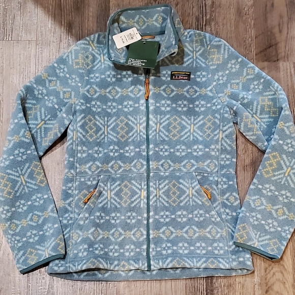 LL Bean Mountain Classic Fleece Jacket, Print Size XXS - Picture 5 of 8